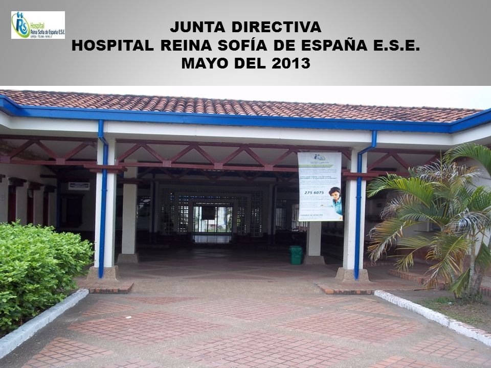 JUNTA DIRECTIVA HOSPITAL REINA SOFÍA DE ESPAÑA E.S.E. MAYO DEL 2013