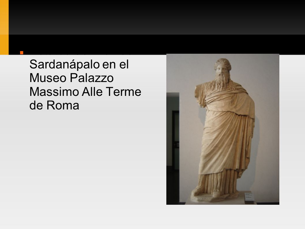 Estatua de Dioniso Sardanápalo en el Museo Palazzo Massimo Alle Terme de Roma