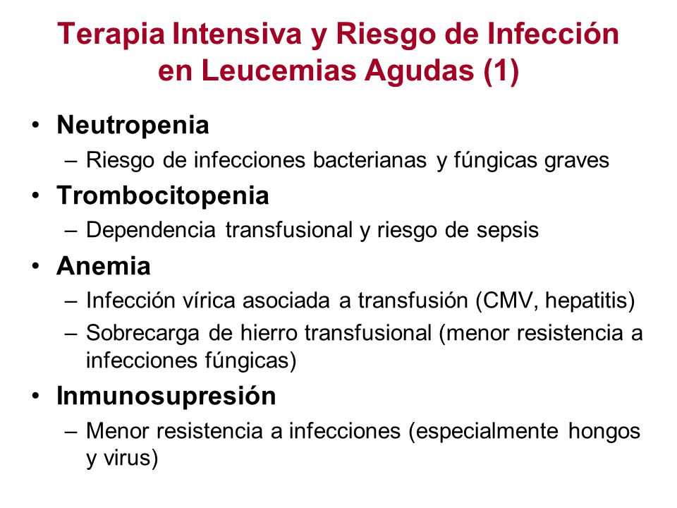 Terapia Intensiva y Riesgo de Infección en Leucemias Agudas (1)