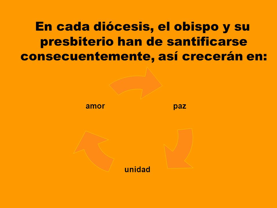 En cada diócesis, el obispo y su presbiterio han de santificarse consecuentemente, así crecerán en: