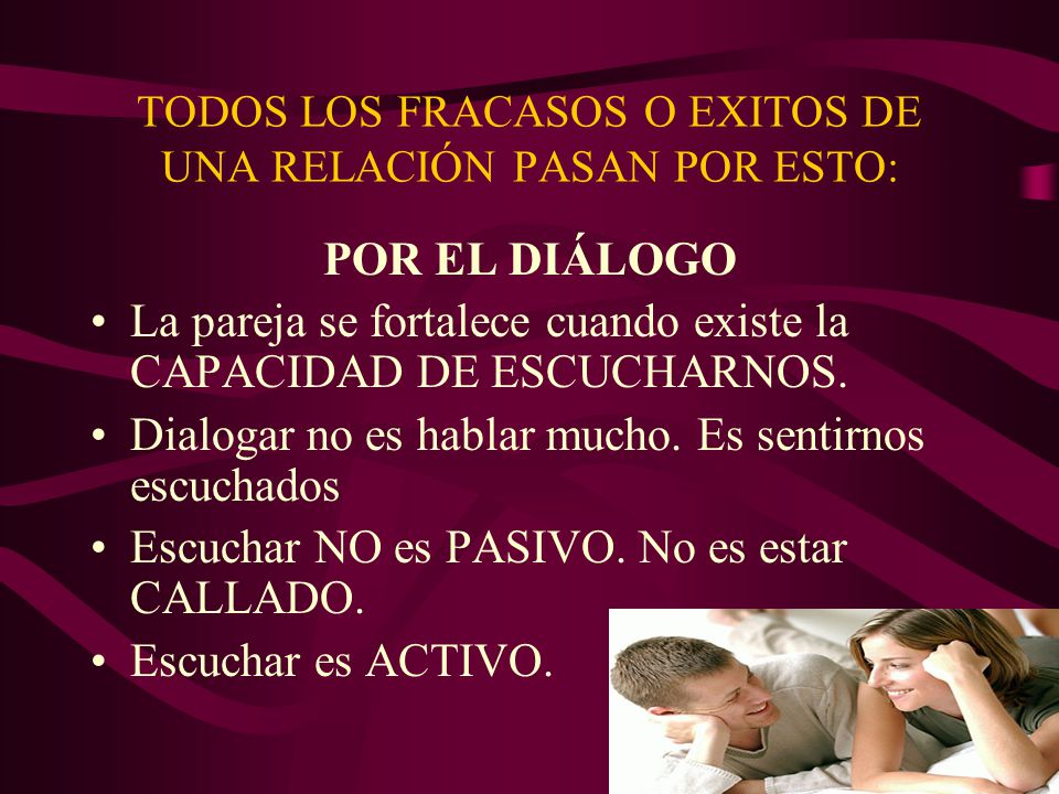 TODOS LOS FRACASOS O EXITOS DE UNA RELACIÓN PASAN POR ESTO: