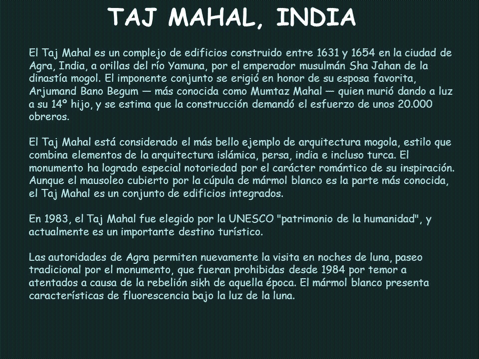 TAJ MAHAL, INDIA