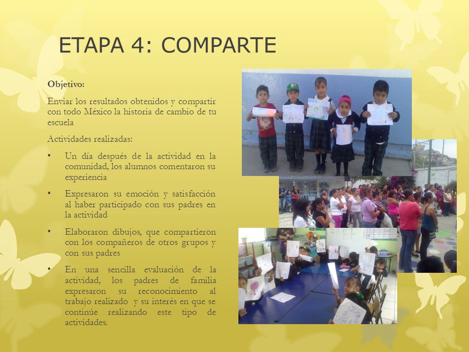 ETAPA 4: COMPARTE Objetivo: