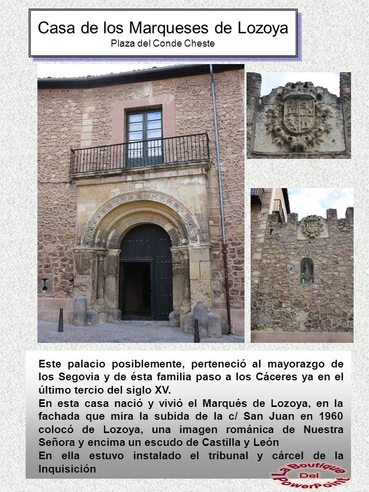 Casa de los Marqueses de Lozoya Plaza del Conde Cheste