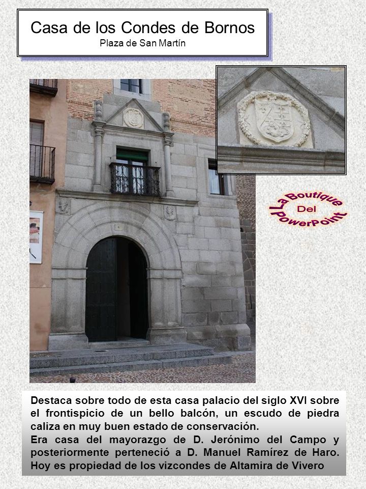 Casa de los Condes de Bornos Plaza de San Martín