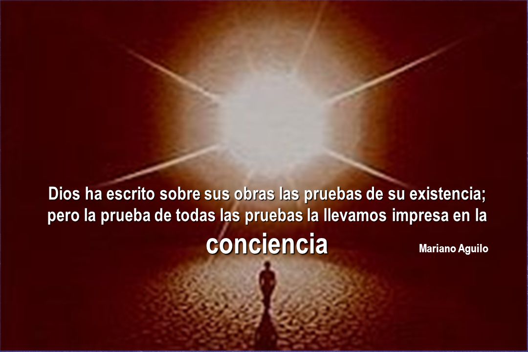 Dios ha escrito sobre sus obras las pruebas de su existencia;