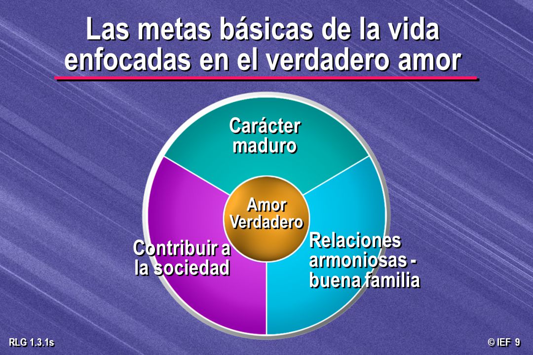 Las metas básicas de la vida enfocadas en el verdadero amor