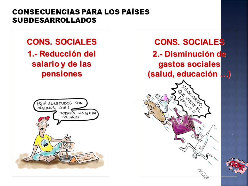 1.- Reducción del salario y de las pensiones CONS. SOCIALES