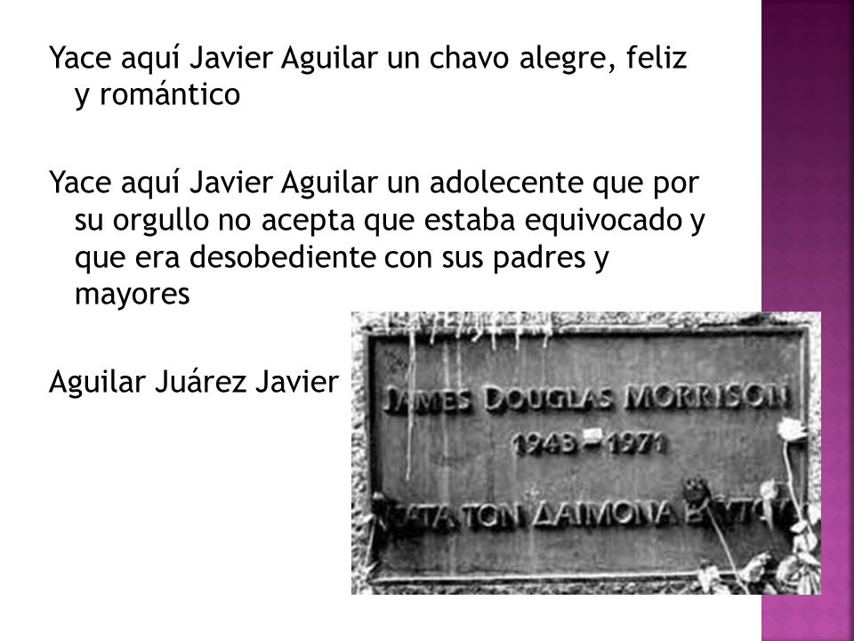 Yace aquí Javier Aguilar un chavo alegre, feliz y romántico