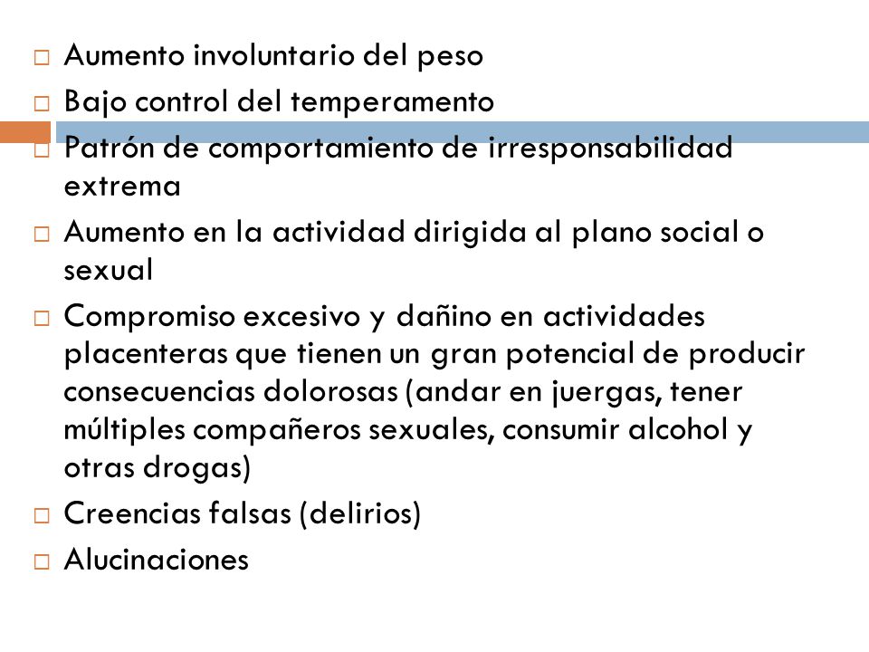 Aumento involuntario del peso