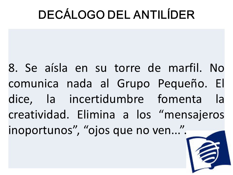 DECÁLOGO DEL ANTILÍDER