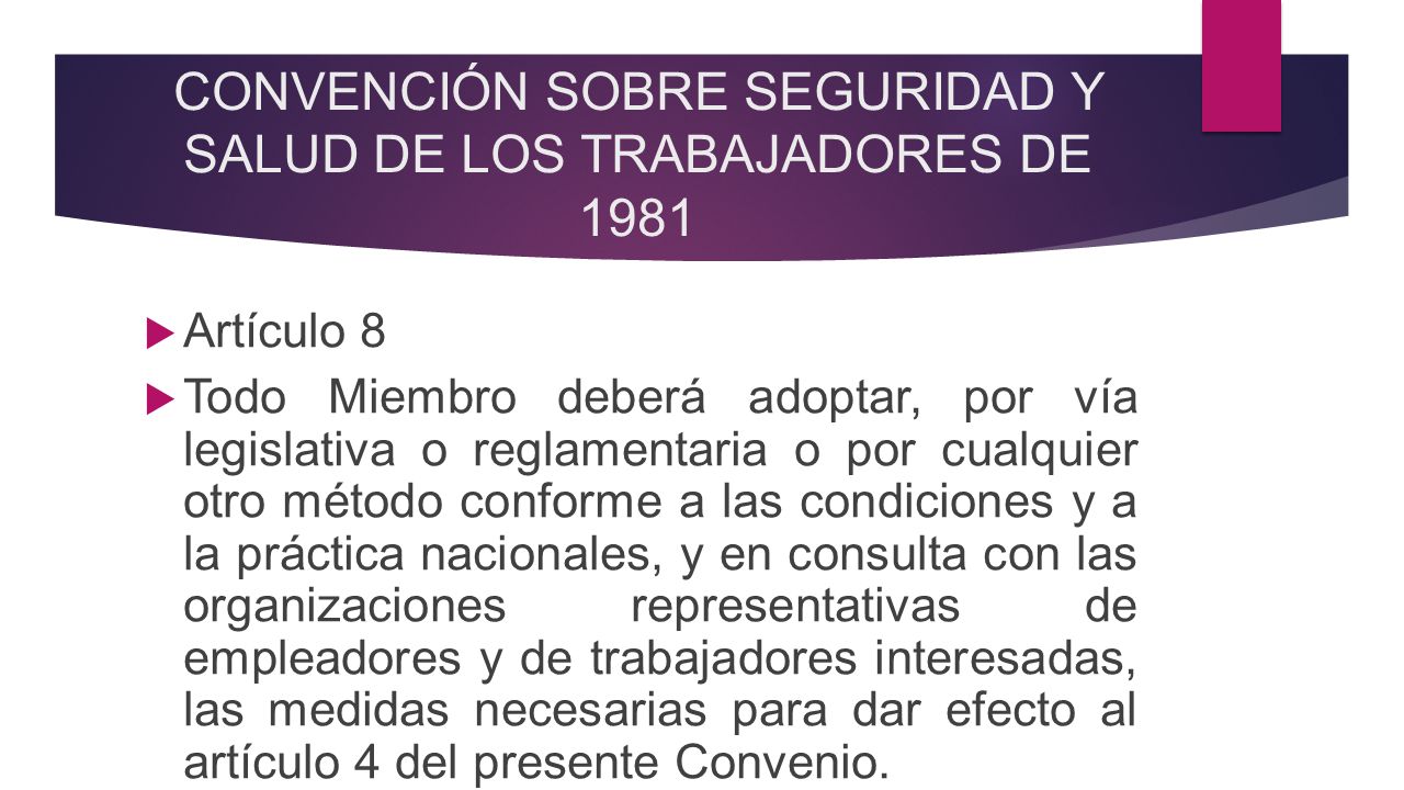 CONVENCIÓN SOBRE SEGURIDAD Y SALUD DE LOS TRABAJADORES DE 1981