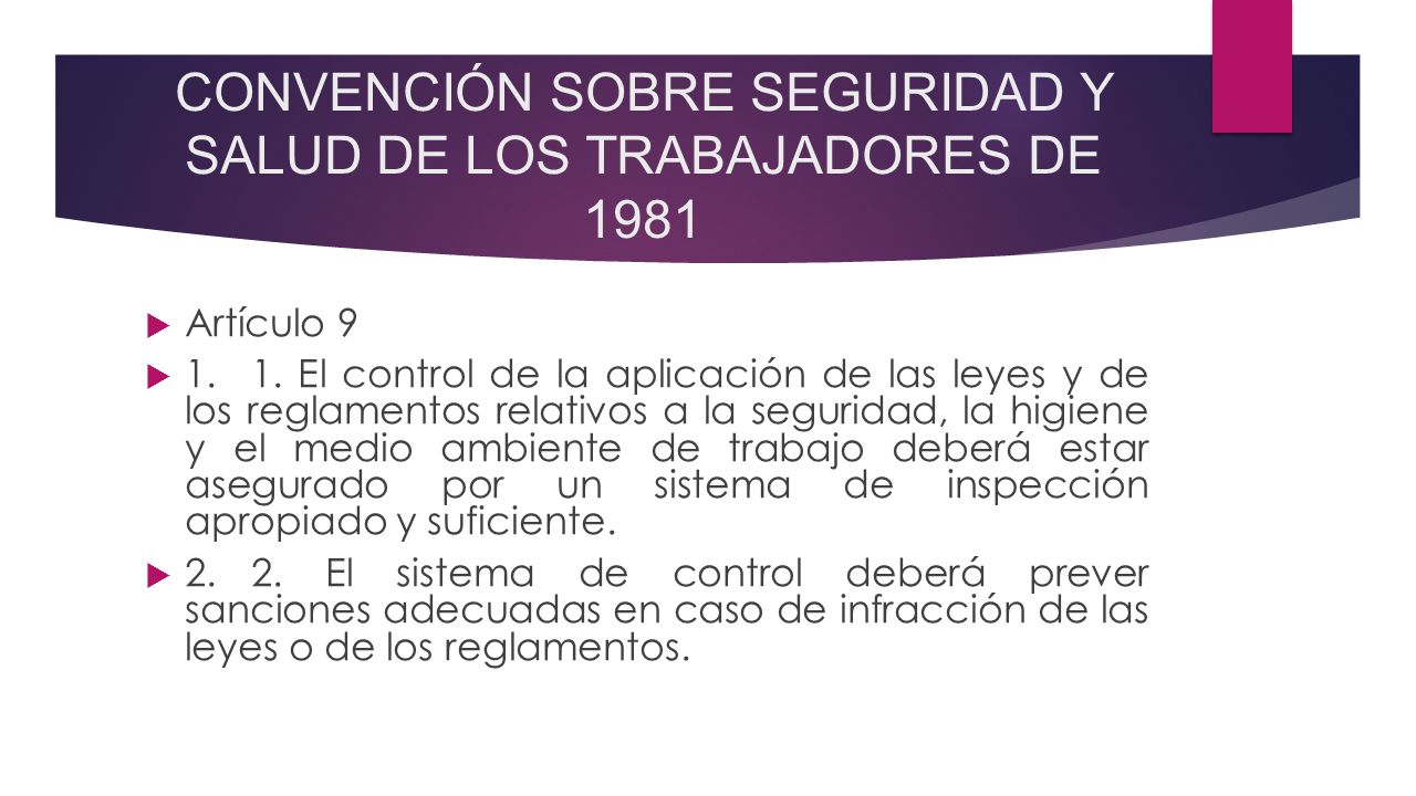 CONVENCIÓN SOBRE SEGURIDAD Y SALUD DE LOS TRABAJADORES DE 1981