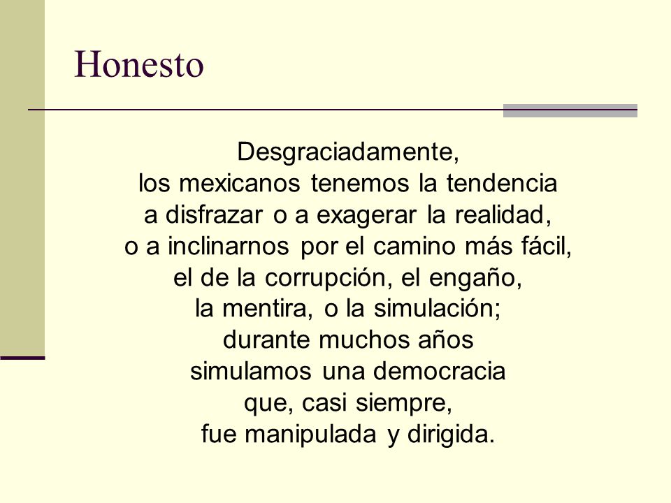 Honesto