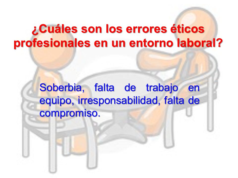 ¿Cuáles son los errores éticos profesionales en un entorno laboral