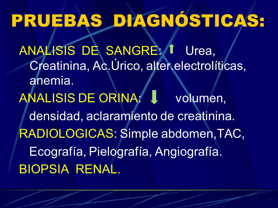 PRUEBAS DIAGNÓSTICAS: