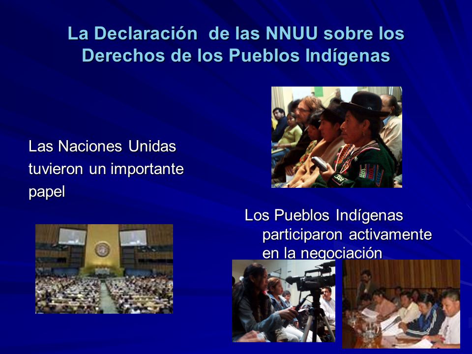 La Declaración de las NNUU sobre los Derechos de los Pueblos Indígenas