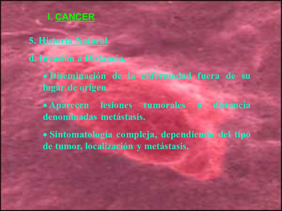 Diseminación de la enfermedad fuera de su lugar de origen.