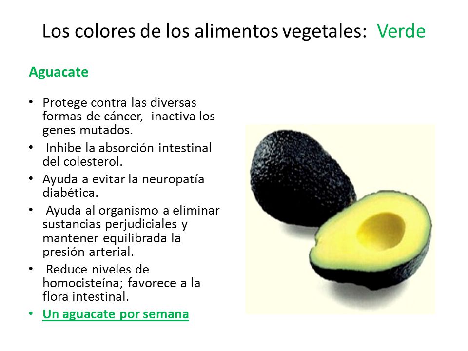 Los colores de los alimentos vegetales: Verde