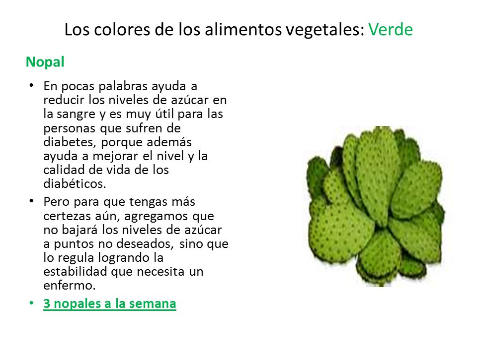 Los colores de los alimentos vegetales: Verde