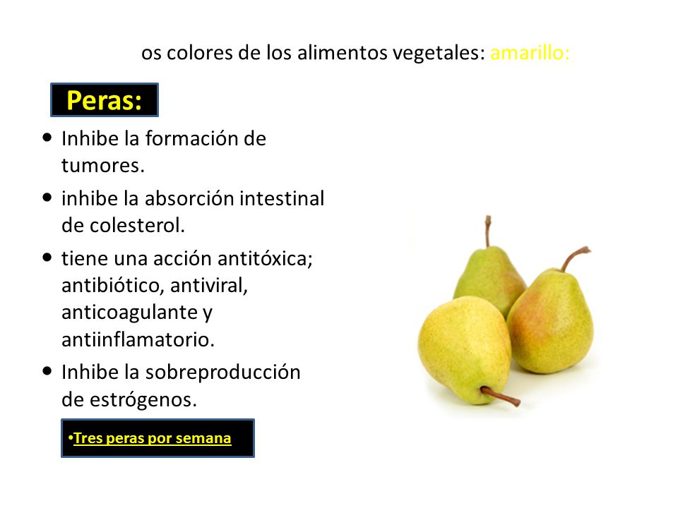 os colores de los alimentos vegetales: amarillo: