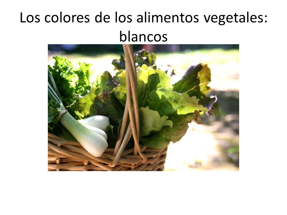 Los colores de los alimentos vegetales: blancos