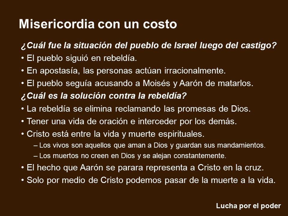 ¿Cuál fue la situación del pueblo de Israel luego del castigo