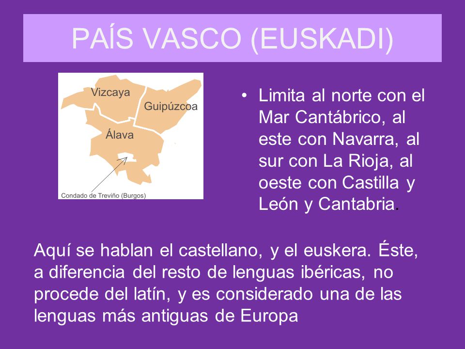 PAĺS VASCO (EUSKADI) Limita al norte con el Mar Cantábrico, al este con Navarra, al sur con La Rioja, al oeste con Castilla y León y Cantabria.