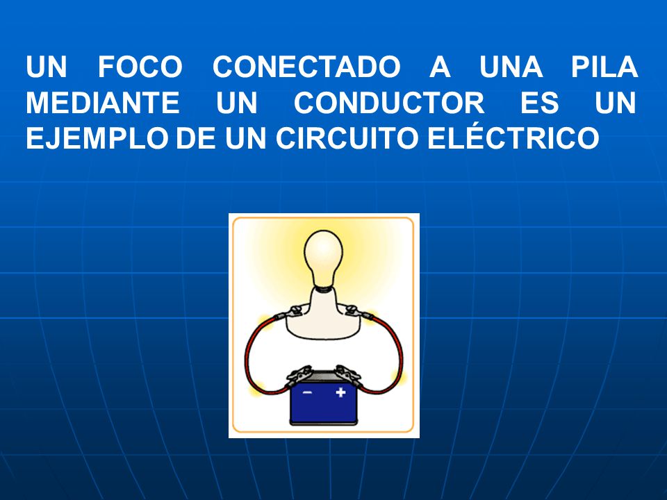 UN FOCO CONECTADO A UNA PILA MEDIANTE UN CONDUCTOR ES UN EJEMPLO DE UN CIRCUITO ELÉCTRICO