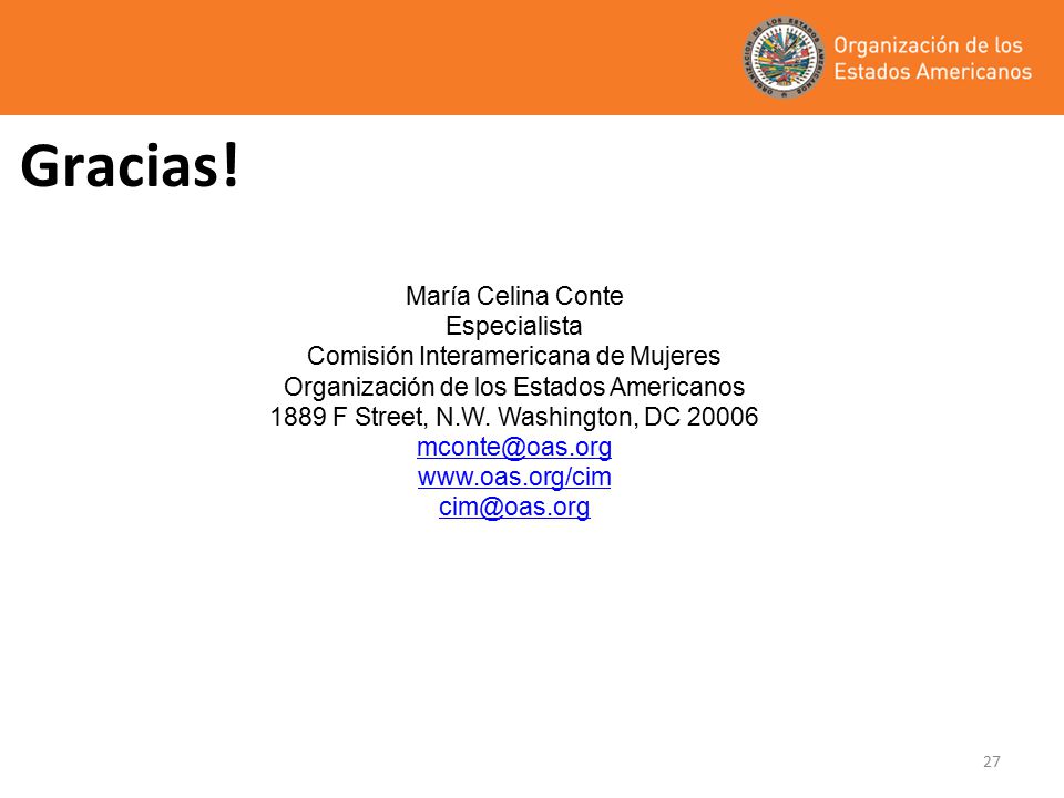 Gracias! María Celina Conte Especialista