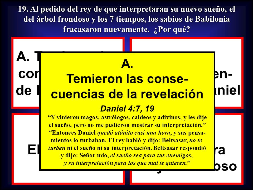 A. Temieron las consecuencias de la revelación B. C. D.