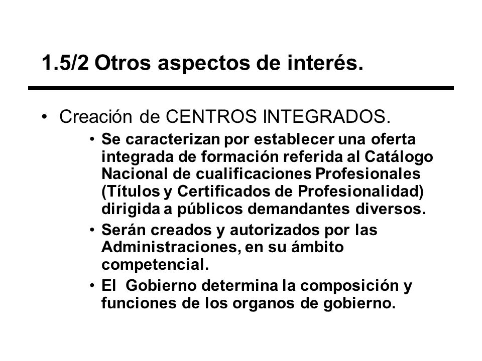 1.5/2 Otros aspectos de interés.