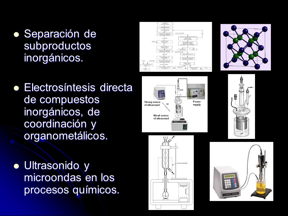 Separación de subproductos inorgánicos.