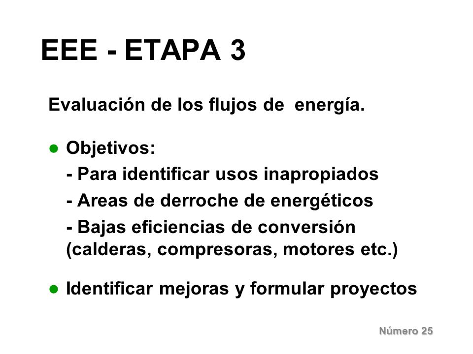 EEE - ETAPA 3 Evaluación de los flujos de energía. Objetivos: