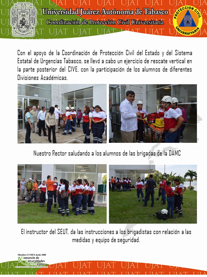 Nuestro Rector saludando a los alumnos de las brigadas de la DAMC