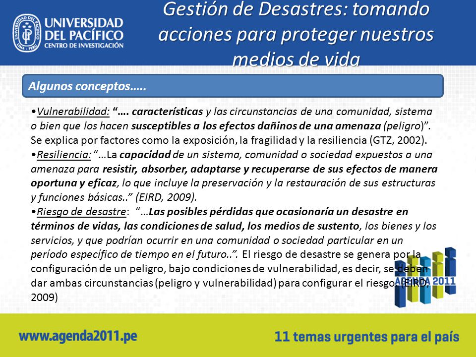 Gestión de Desastres: tomando acciones para proteger nuestros medios de vida
