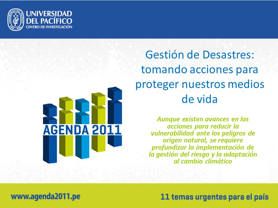Gestión de Desastres: tomando acciones para proteger nuestros medios de vida