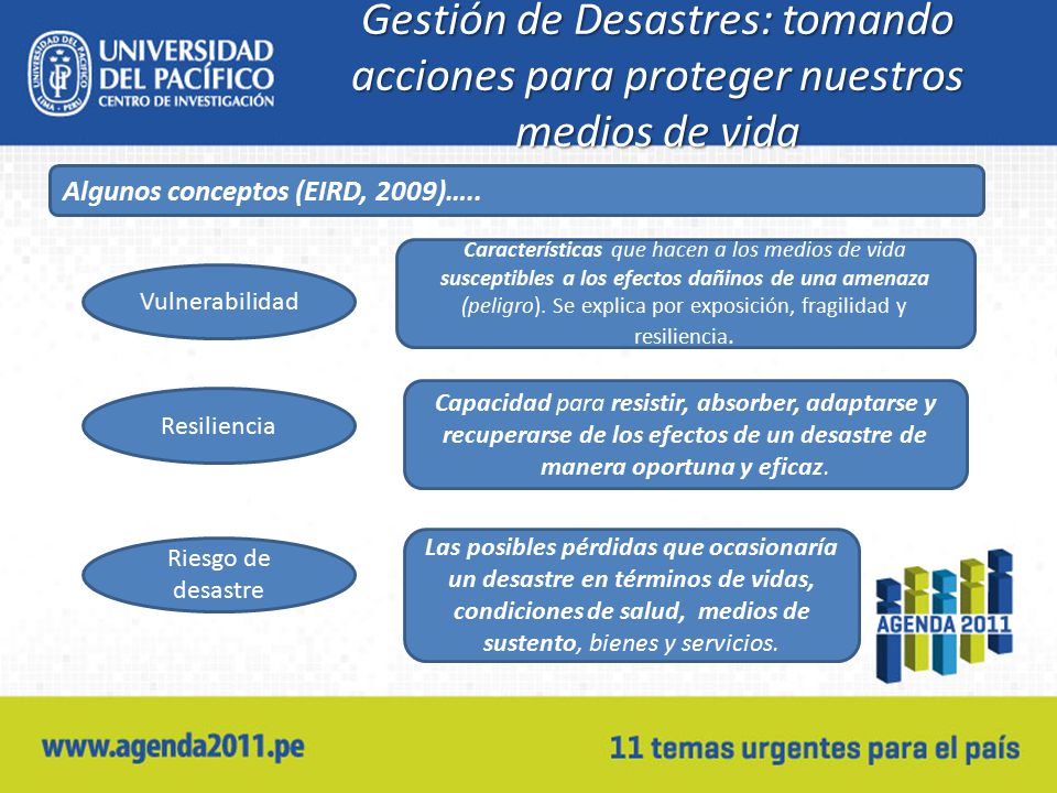 Gestión de Desastres: tomando acciones para proteger nuestros medios de vida