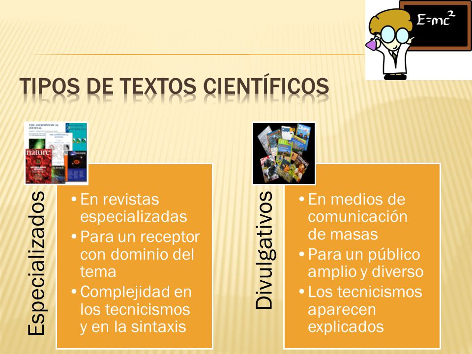 Tipos de textos científicos