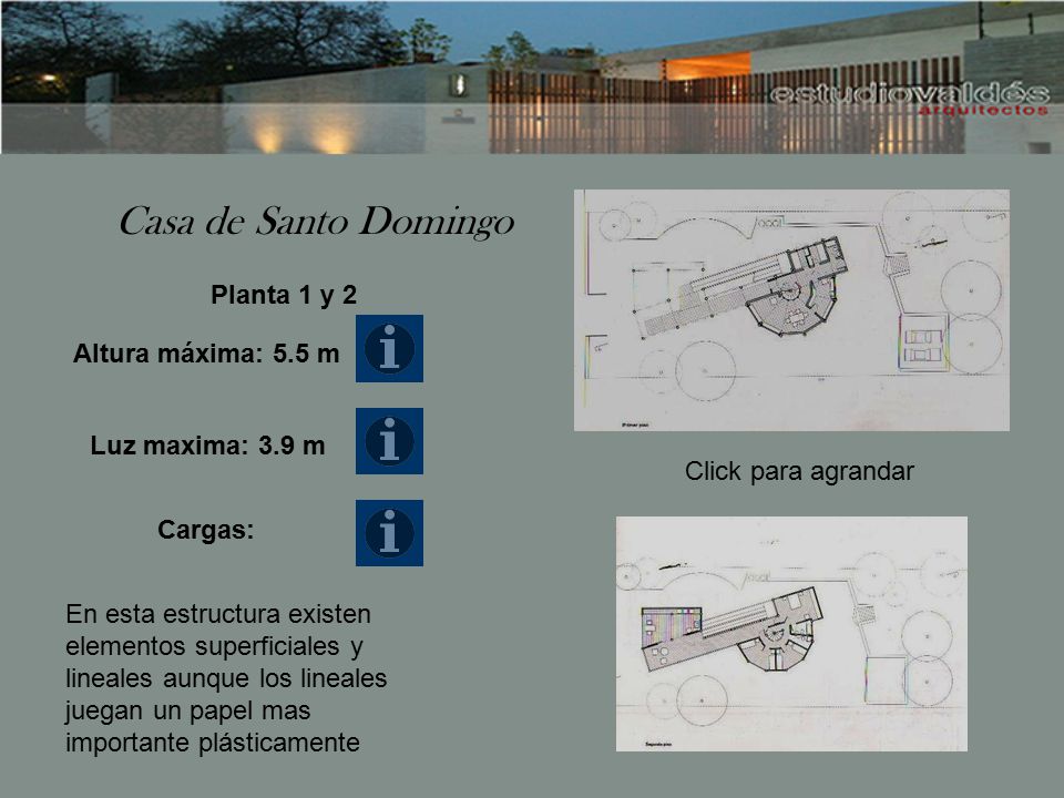Casa de Santo Domingo Planta 1 y 2 Altura máxima: 5.5 m