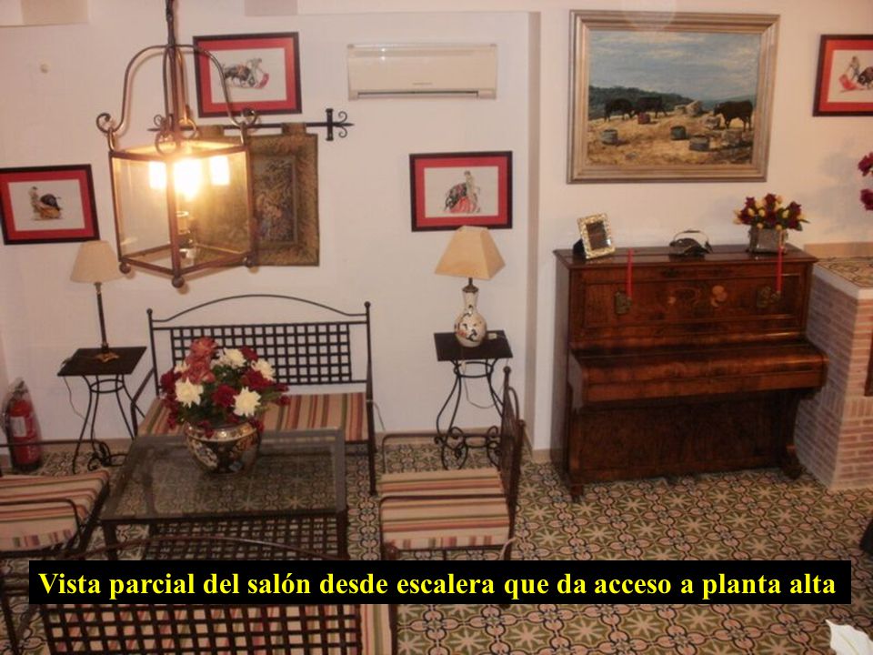Vista parcial del salón desde escalera que da acceso a planta alta