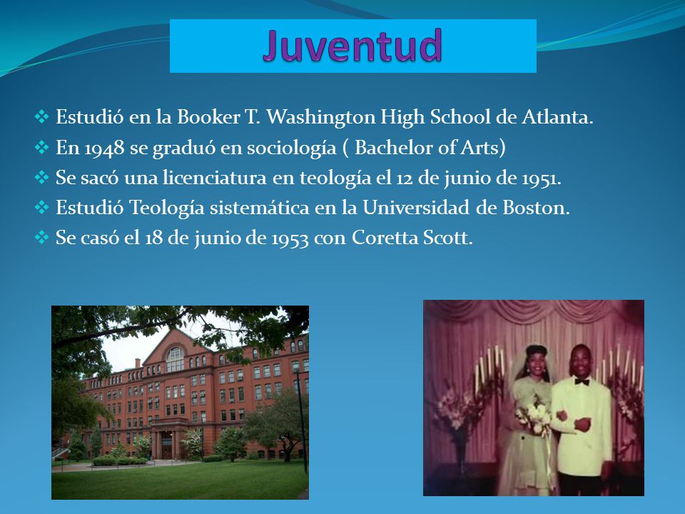Juventud Estudió en la Booker T. Washington High School de Atlanta.