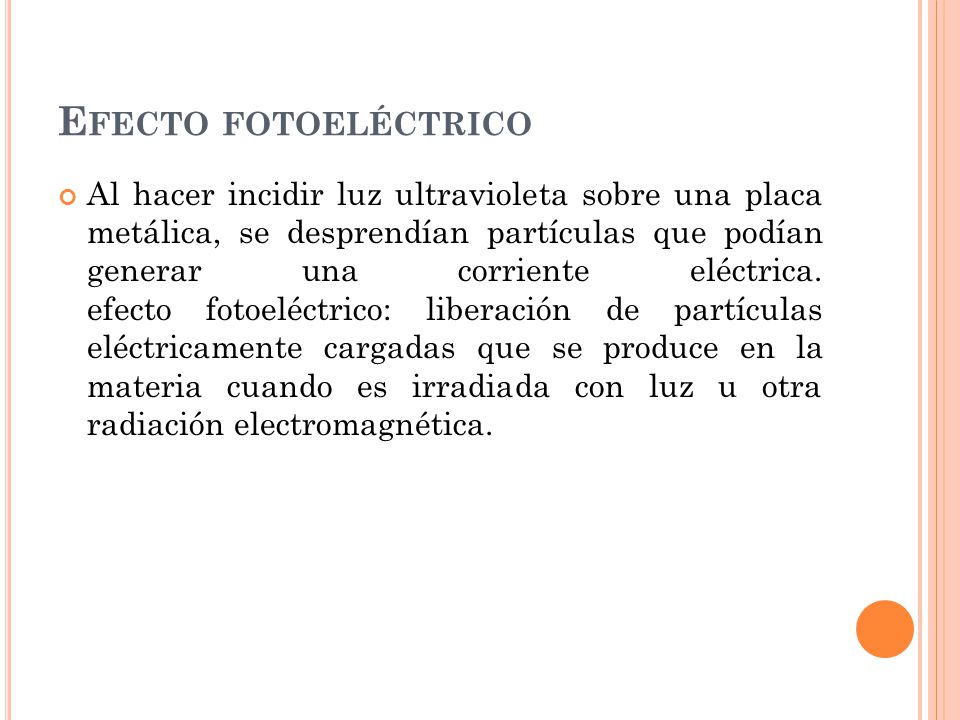 Efecto fotoeléctrico