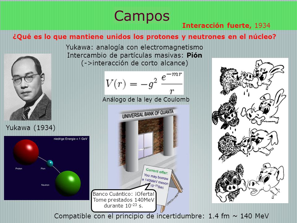 ¿Qué es lo que mantiene unidos los protones y neutrones en el núcleo