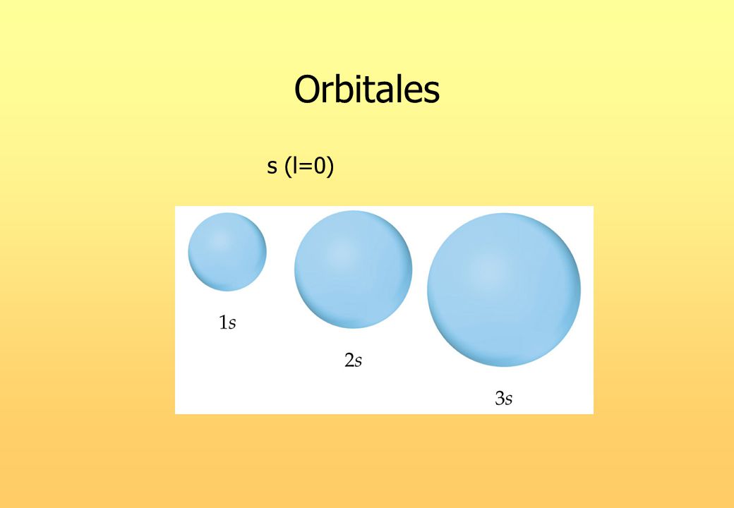 Orbitales s (l=0)