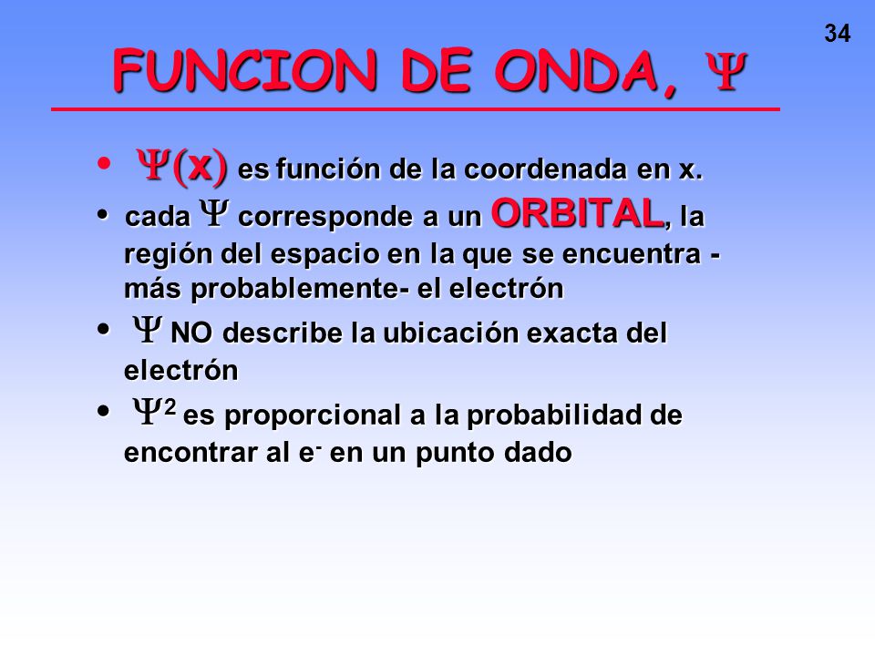 FUNCION DE ONDA,  • (x)es función de la coordenada en x.