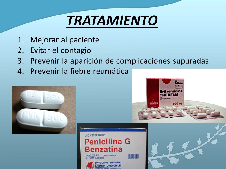 TRATAMIENTO Mejorar al paciente Evitar el contagio