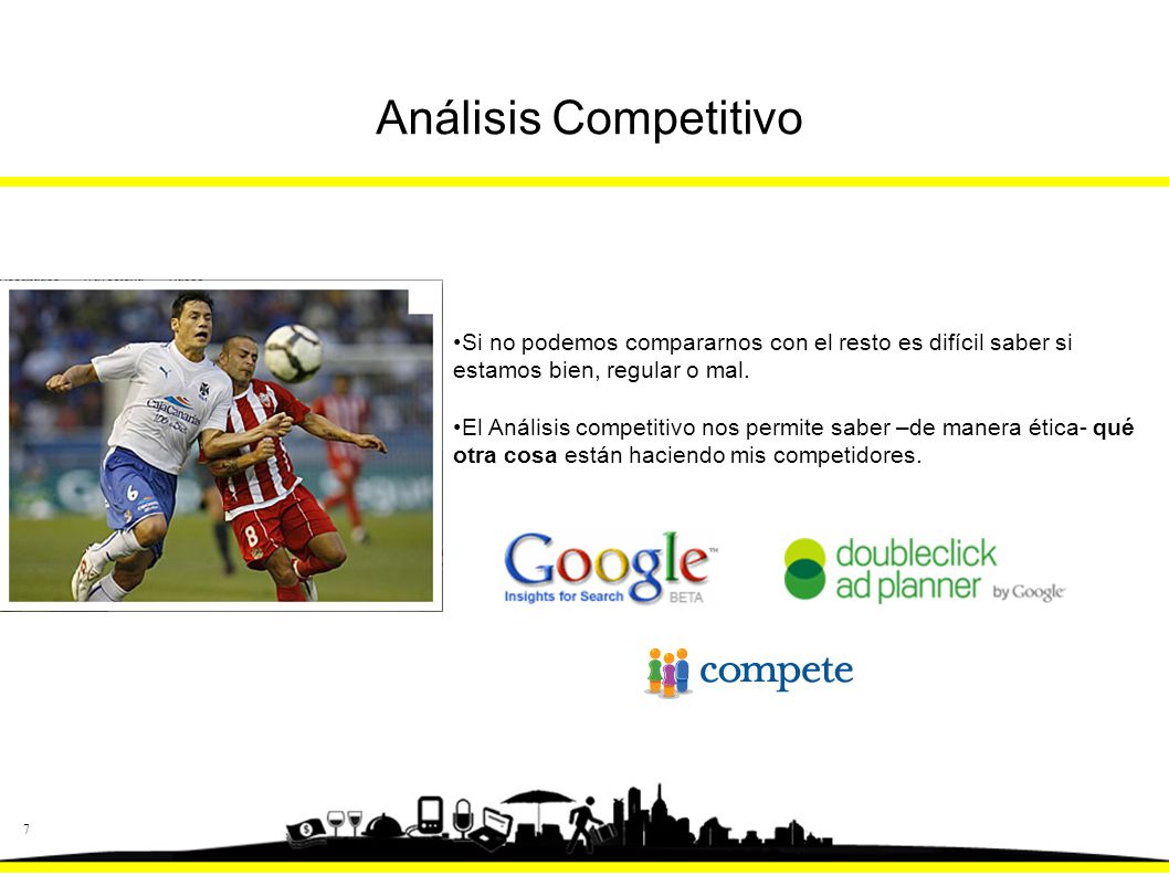 Análisis Competitivo Si no podemos compararnos con el resto es difícil saber si estamos bien, regular o mal.