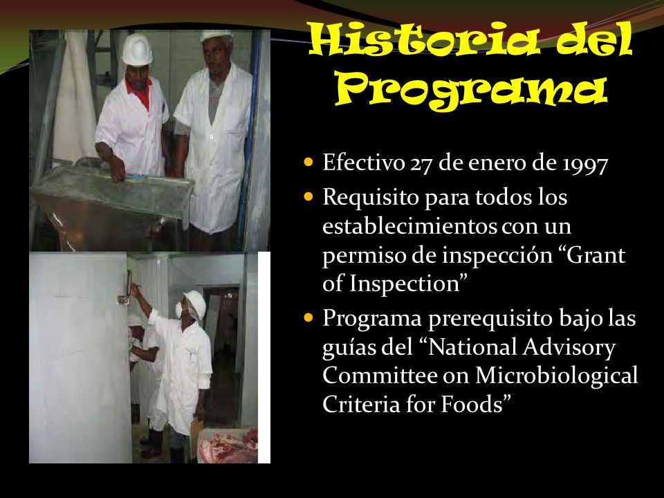 Historia del Programa Efectivo 27 de enero de 1997