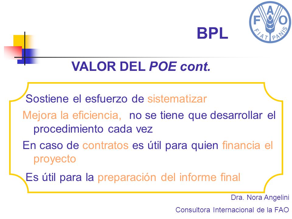 BPL VALOR DEL POE cont. Sostiene el esfuerzo de sistematizar